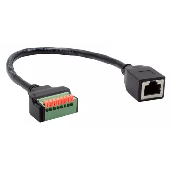 EXSYS EX-49120 RJ45-liitin 8-pin riviliitin -adapterikaapeli, CAT.6, 30 cm, painonapilla