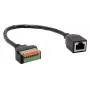 EXSYS EX-49120 RJ45-liitin 8-pin riviliitin -adapterikaapeli, CAT.6, 30 cm, painonapilla