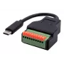 EXSYS EX-49125 USB-C-pistoke 10-pin riviliitin -adapterikaapeli painonapilla, 15 cm, USB 3.2 Gen 1
