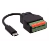 EXSYS EX-49125 USB-C-pistoke 10-pin riviliitin -adapterikaapeli painonapilla, 15 cm, USB 3.2 Gen 1