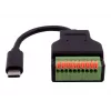 EXSYS EX-49125 USB-C-pistoke 10-pin riviliitin -adapterikaapeli painonapilla, 15 cm, USB 3.2 Gen 1