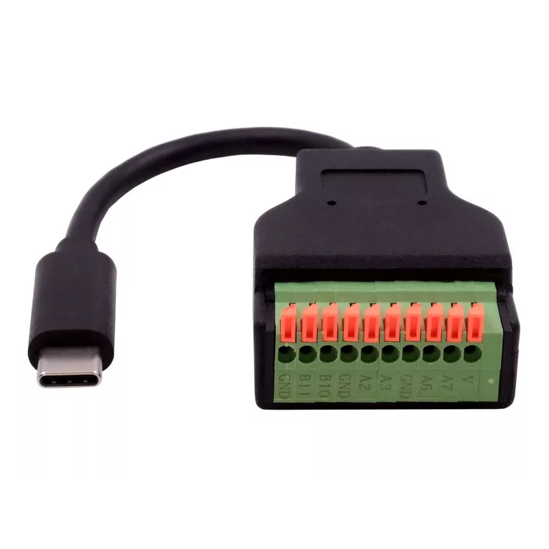 EXSYS EX-49125 USB-C-pistoke 10-pin riviliitin -adapterikaapeli painonapilla, 15 cm, USB 3.2 Gen 1
