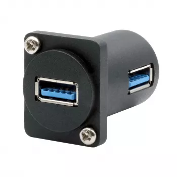 EXSYS EX-49154 D-tyypin adapteri USB-A-liitin liittimeen 90°, USB 3.2 Gen 1