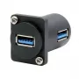 EXSYS EX-49154 D-tyypin adapteri USB-A-liitin liittimeen 90°, USB 3.2 Gen 1