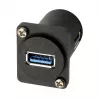 EXSYS EX-49154 D-tyypin adapteri USB-A-liitin liittimeen 90°, USB 3.2 Gen 1