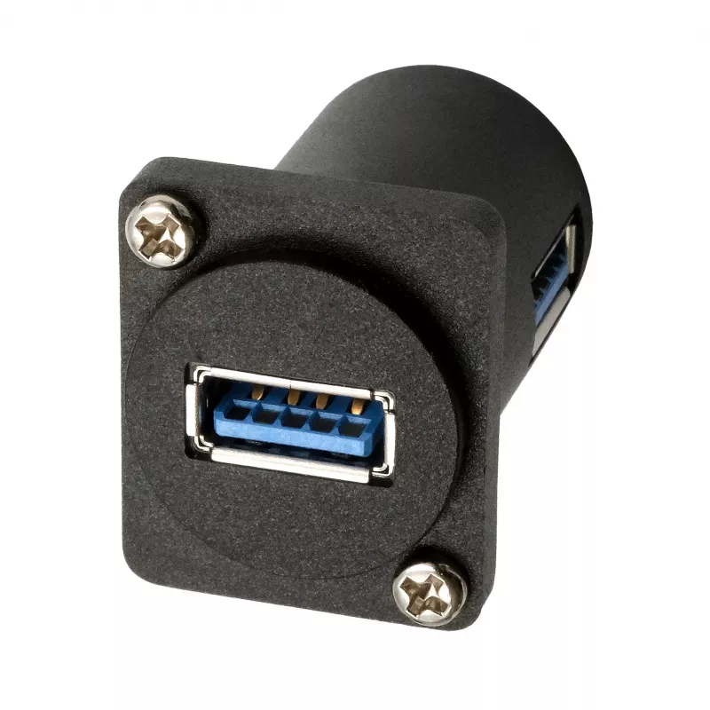 EXSYS EX-49154 D-tyypin adapteri USB-A-liitin liittimeen 90°, USB 3.2 Gen 1