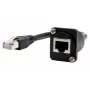 EXSYS D-tyypin RJ45-liitin pistokkeeseen -adapterikaapeli, CAT.5e, 20 cm, musta EX-49159
