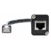 EXSYS D-tyypin RJ45-liitin pistokkeeseen -adapterikaapeli, CAT.5e, 20 cm, musta EX-49159