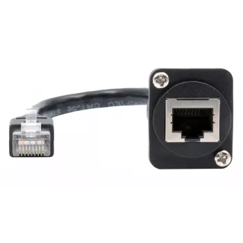 EXSYS D-tyypin RJ45-liitin pistokkeeseen -adapterikaapeli, CAT.5e, 20 cm, musta EX-49159