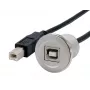 EXSYS EX-49182 USB 2.0 asennusadapterikaapeli, USB B -liitin USB B -pistokkeeseen, 30 cm, metallikotelo