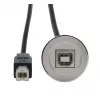 EXSYS EX-49182 USB 2.0 asennusadapterikaapeli, USB B -liitin USB B -pistokkeeseen, 30 cm, metallikotelo