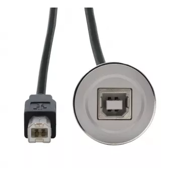 EXSYS EX-49182 USB 2.0 asennusadapterikaapeli, USB B -liitin USB B -pistokkeeseen, 30 cm, metallikotelo