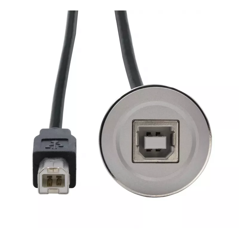EXSYS EX-49182 USB 2.0 asennusadapterikaapeli, USB B -liitin USB B -pistokkeeseen, 30 cm, metallikotelo