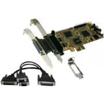 EXSYS EX-44344 2S/2P PCI-Express Multi-I/O -kortti Octopus-kaapelilla, RS232 & IEEE1284