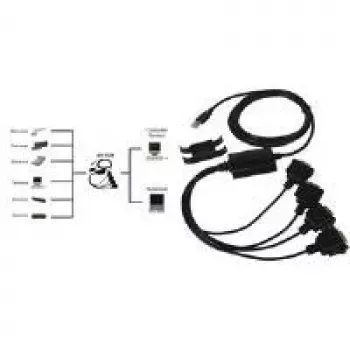 EXSYS EX-1324 USB 2.0 - 4-porttinen RS-232 sarja-adapteri, metallikotelo, FTDI-piirisarja, 921,6 Kbps, DB9-urosliitin