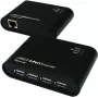 EXSYS EX-1445 Gigabit Ethernet -jatkosarja 2-johtimisen yli, 500 m, musta