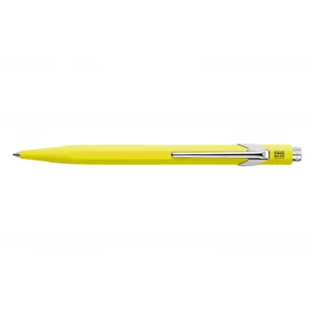 Caran d'Ache 849 PopLine Fluo kuulakärkikynä, fluoresoiva keltainen, sininen muste, medium 849.470