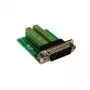 EXSYS EX-49010 15-pin D-SUB -liitin 16-pin ruuviliitinrimaan -adapteri, vihreä/hopea