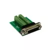 EXSYS EX-49015 D-SUB 15-pin pistoke 16-pin ruuviliitinrimaan -adapteri, vihreä/hopea
