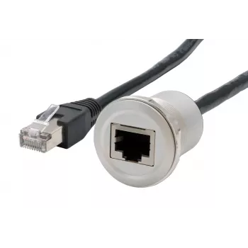 EXSYS EX-49184 paneeliasennus-adapterikaapeli, RJ45-liitäntä pistokkeeseen, 30 cm, suojattu, metalli
