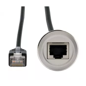 EXSYS EX-49184 paneeliasennus-adapterikaapeli, RJ45-liitäntä pistokkeeseen, 30 cm, suojattu, metalli