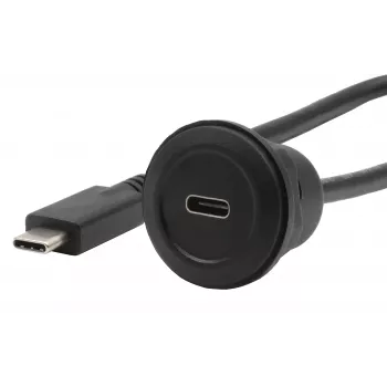 EXSYS EX-49222 USB-C paneeliasennus-adapterikaapeli, USB 3.2 Gen 2, 10Gbps, 100W PD, 30cm