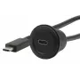 EXSYS EX-49222 USB-C paneeliasennus-adapterikaapeli, USB 3.2 Gen 2, 10Gbps, 100W PD, 30cm