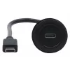 EXSYS EX-49222 USB-C paneeliasennus-adapterikaapeli, USB 3.2 Gen 2, 10Gbps, 100W PD, 30cm