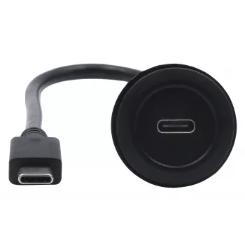 EXSYS EX-49222 USB-C paneeliasennus-adapterikaapeli, USB 3.2 Gen 2, 10Gbps, 100W PD, 30cm