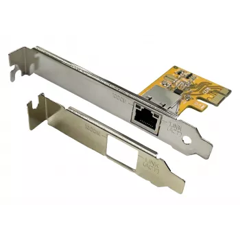 EXSYS EX-6071C PCI Express Gigabit Ethernet -kortti, 1x RJ45, Realtek, Low Profile -kiinnike mukana