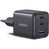 UGREEN 30W 3-porttinen GaN II pikalaturi USB-A & 2 x USB-C musta (55536)