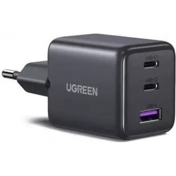 UGREEN 30W 3-porttinen GaN II pikalaturi USB-A & 2 x USB-C musta (55536)