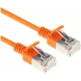 ACT DC7130 0,15 m LSZH U/FTP CAT6A Datacenter Slimline -verkkokaapeli snagless RJ45 oranssi