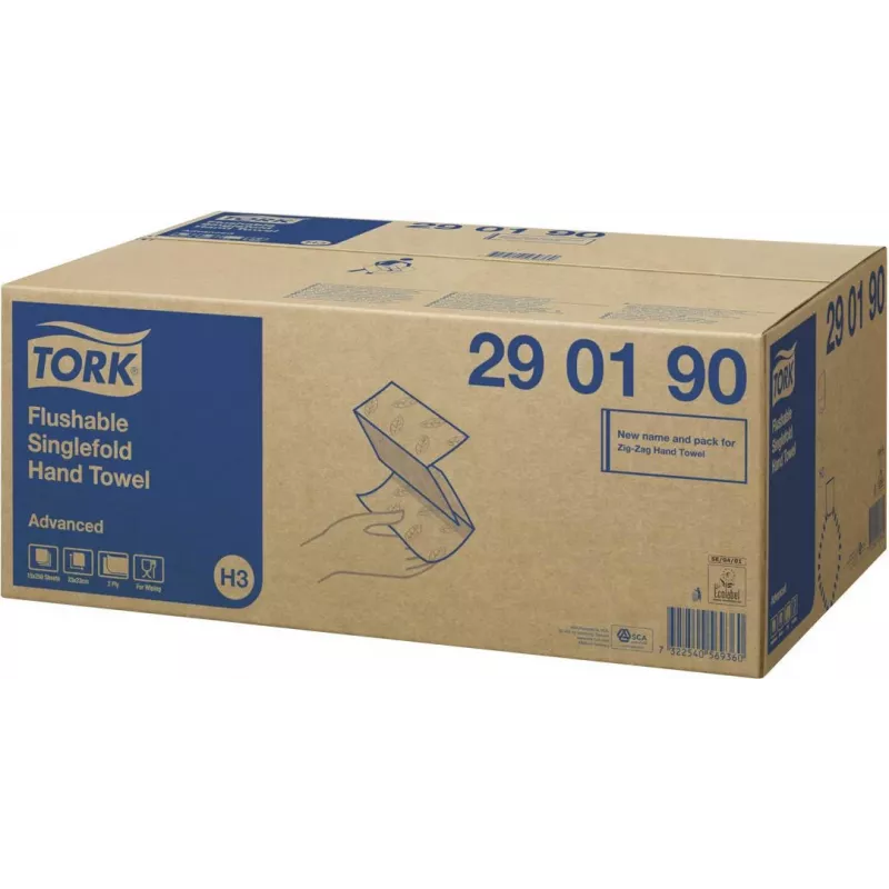 Tork 290190 Advanced 2-kerroksinen käsipyyherulla, valkoinen, 150 m, 6 rullaa