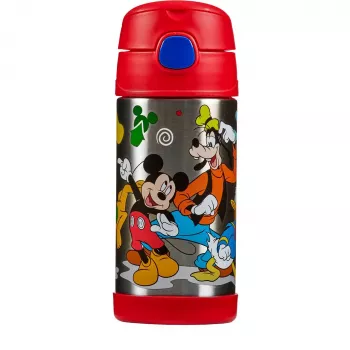 THERMOS FUNTAINER juomapullo pillillä, Disney Minnie Mouse, 0,35 L, ruostumaton teräs, vaaleanpunainen 4113.412.035