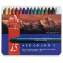 Caran d'Ache Neocolor I vahaliidut, 15 eri väriä, pyöreä, paperikääre, metallirasia 7000.315