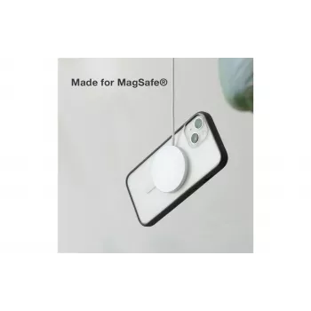 Woodcessories ECO643 iPhone 14 Plus kotelo - ympäristöystävällinen musta & läpinäkyvä takakansi
