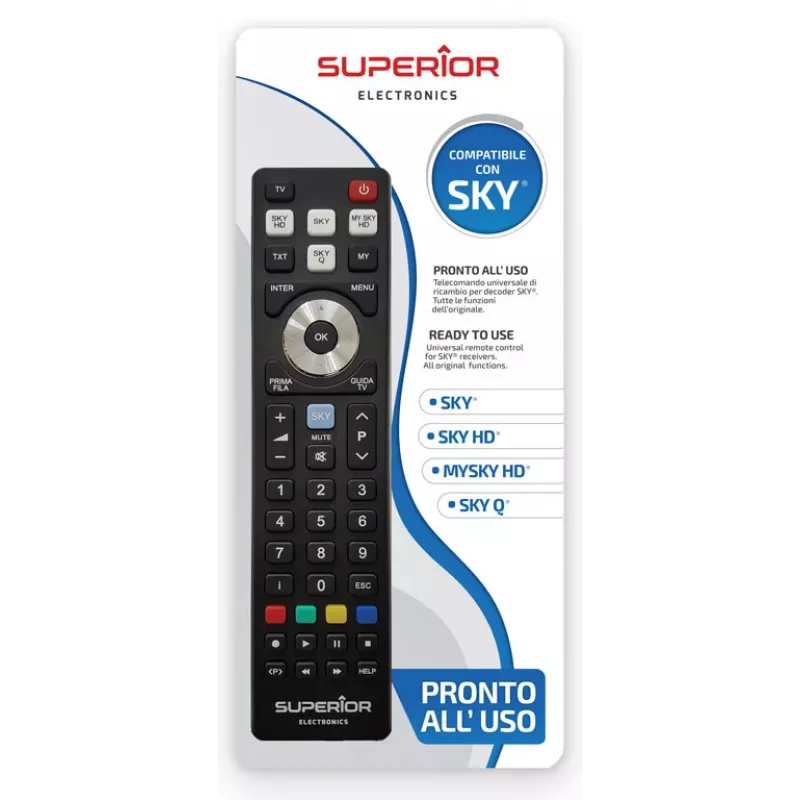 SUPERIOR ELECTRONICS vara-kaukosäädin SUPTRB027 Sky - musta
