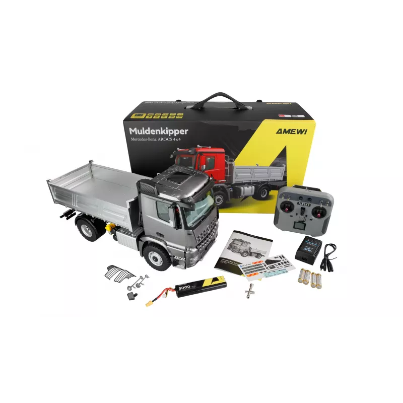 Amewi Mercedes-Benz Arocs kippiauto 4x4 1:14 RTR antrasiitti (22692)