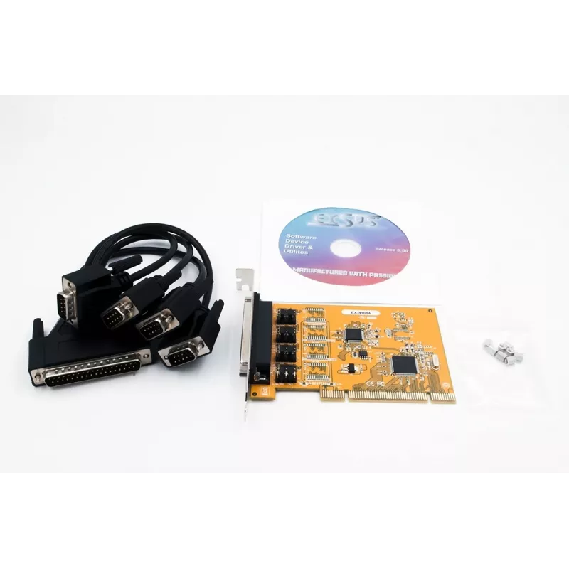 EXSYS 4-porttinen RS-232 PCI -sarjakortti FTDI-piirisarjalla (EX-41084)