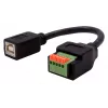 EXSYS EX-49130 USB 2.0 sovitin USB-B naaras - 5-pin riviliitin painonapilla, 15 cm