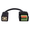 EXSYS EX-49130 USB 2.0 sovitin USB-B naaras - 5-pin riviliitin painonapilla, 15 cm