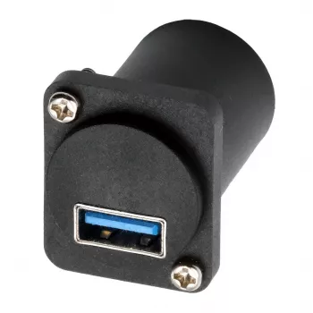 EXSYS EX-49155 USB 3.2 Gen 1 D-tyypin asennussovitin, USB-A naaras - USB-B naaras