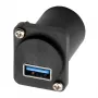 EXSYS EX-49155 USB 3.2 Gen 1 D-tyypin asennussovitin, USB-A naaras - USB-B naaras