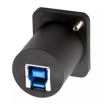 EXSYS EX-49155 USB 3.2 Gen 1 D-tyypin asennussovitin, USB-A naaras - USB-B naaras