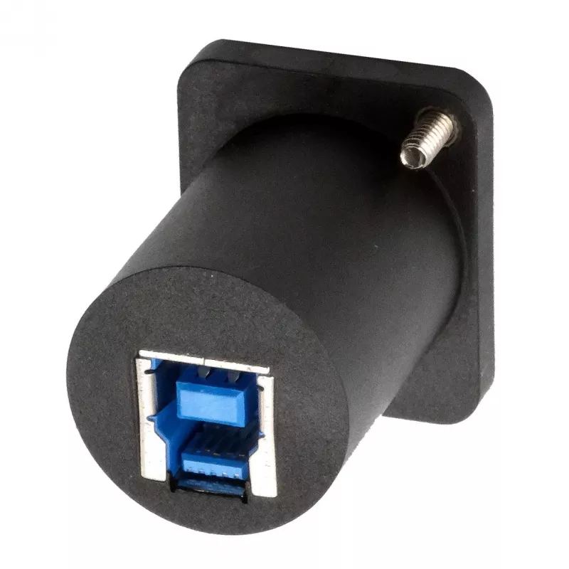 EXSYS EX-49155 USB 3.2 Gen 1 D-tyypin asennussovitin, USB-A naaras - USB-B naaras