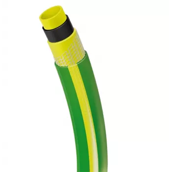 Bradas REFLEX puutarhaletku, 1/2 tuuma, 50 m, 5-kerroksinen polyesteri-TRICOT-vahvistuksella, vihreä/keltainen WFR1/250