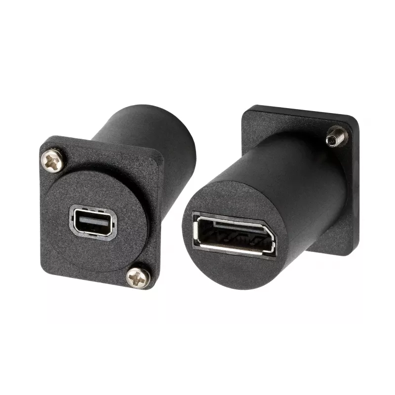 EXSYS EX-49169 D-tyypin sovitin Mini DisplayPort naaras - DisplayPort naaras paneeliasennus