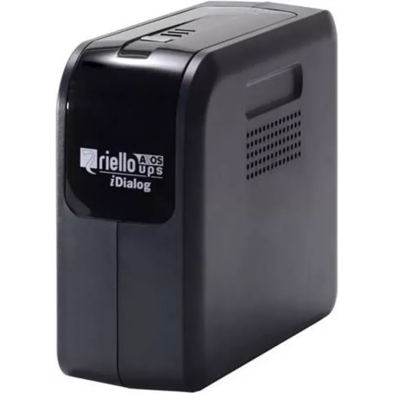 Riello UPS iDialog IDG 600 - 600 VA line-interactive UPS, 4 Schuko-lähtöä, USB, torni, musta