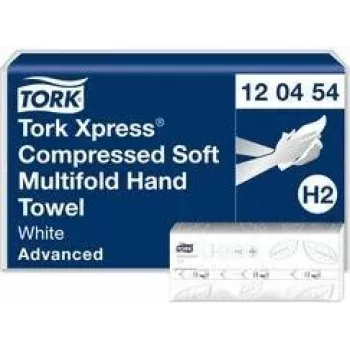 TORK Xpress Multifold käsipyyhepaperi, 212 x 320 mm, W-taittojärjestelmä H2, Advanced, tissue, kohokuvioitu, valkoinen - 1 nippu (600454)